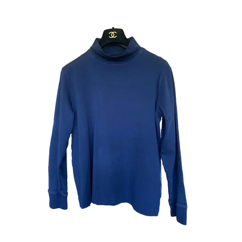 Lands End Sweatshirt Youth M 10-12 Pullover Navy Blue Cotton